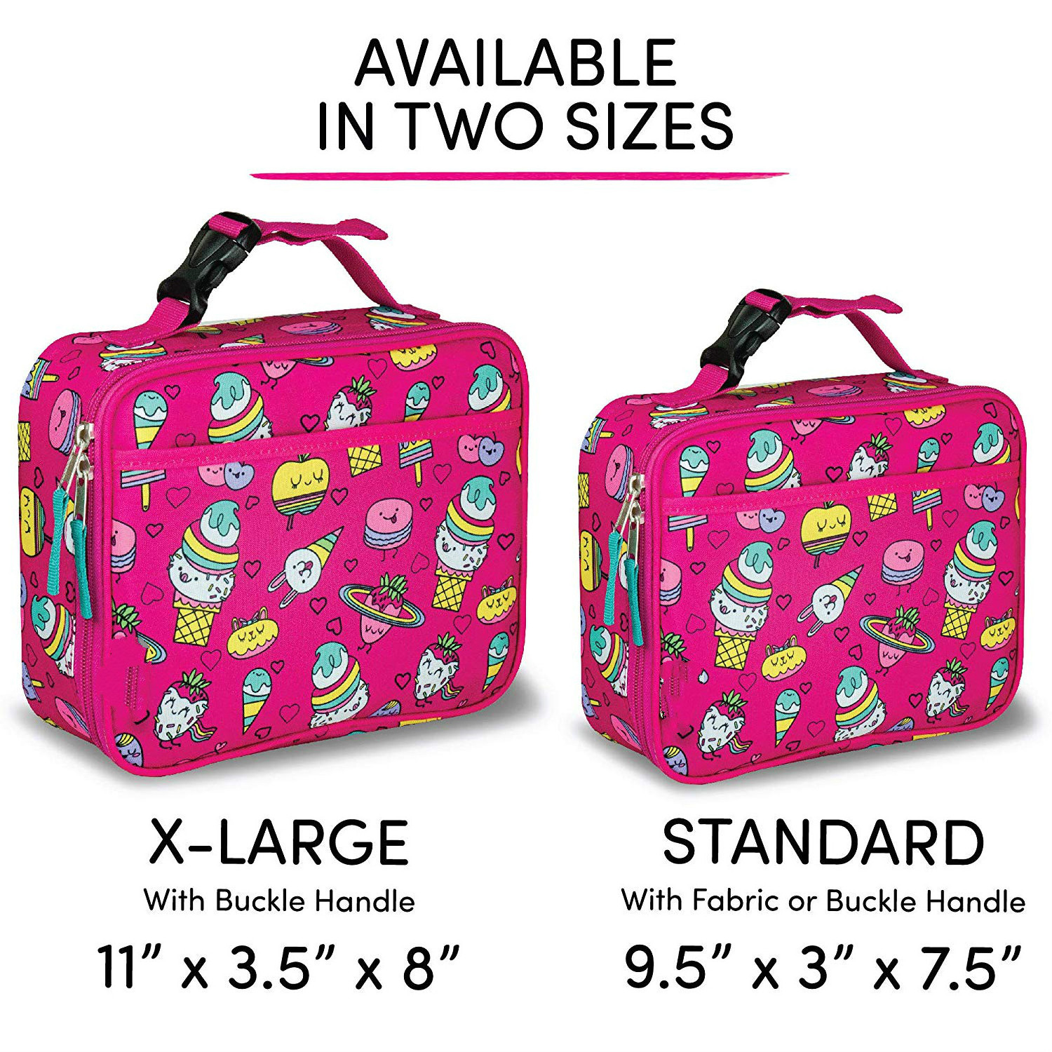 X-Large loncheras lunch box  cute patterns for boys and girls insulated  cooler kids school lunch bag