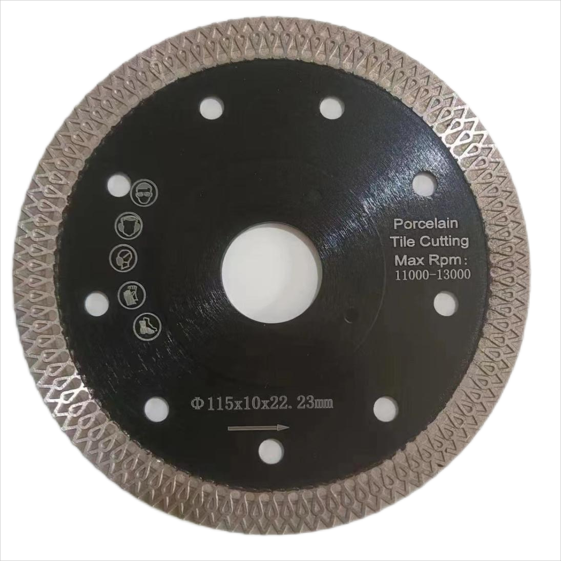 continuous rims diamond saw blade 115mm for porcelain tile blade