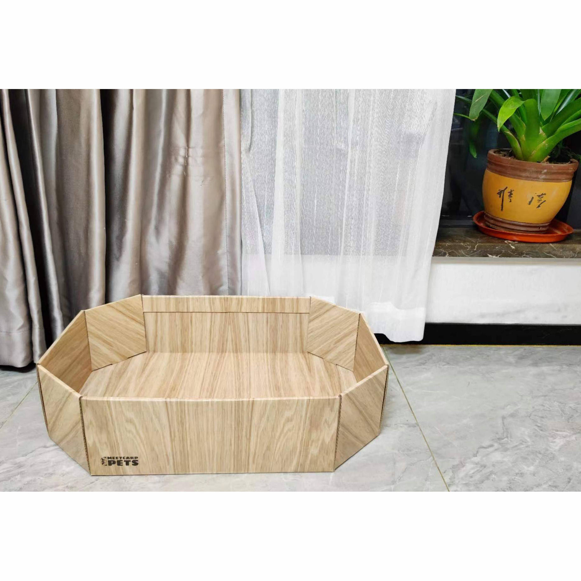 Disposable Cat Litter Boxes Foldable Cardboard Kitty Litter Tray Travel Portable Kitten Litter Pan Low Entry Paper Cat Toilet