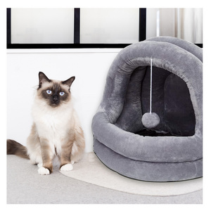 Warm Pet Dog Tent with Removable Cushioned Pillow Padded Sponge Cave Small Pets Cat Bed House Cats Cave Nest