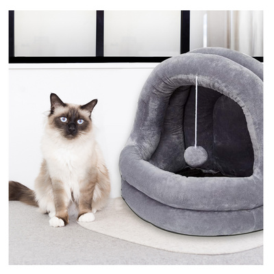 Warm Pet Dog Tent with Removable Cushioned Pillow Padded Sponge Cave Small Pets Cat Bed House Cats Cave Nest