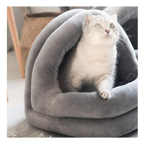 Durable Washable Self Warming Pets Bed Cat Cave Pet Tent Bed Cave Nest Cozy Cats Sleeping Bag Snooze Mat