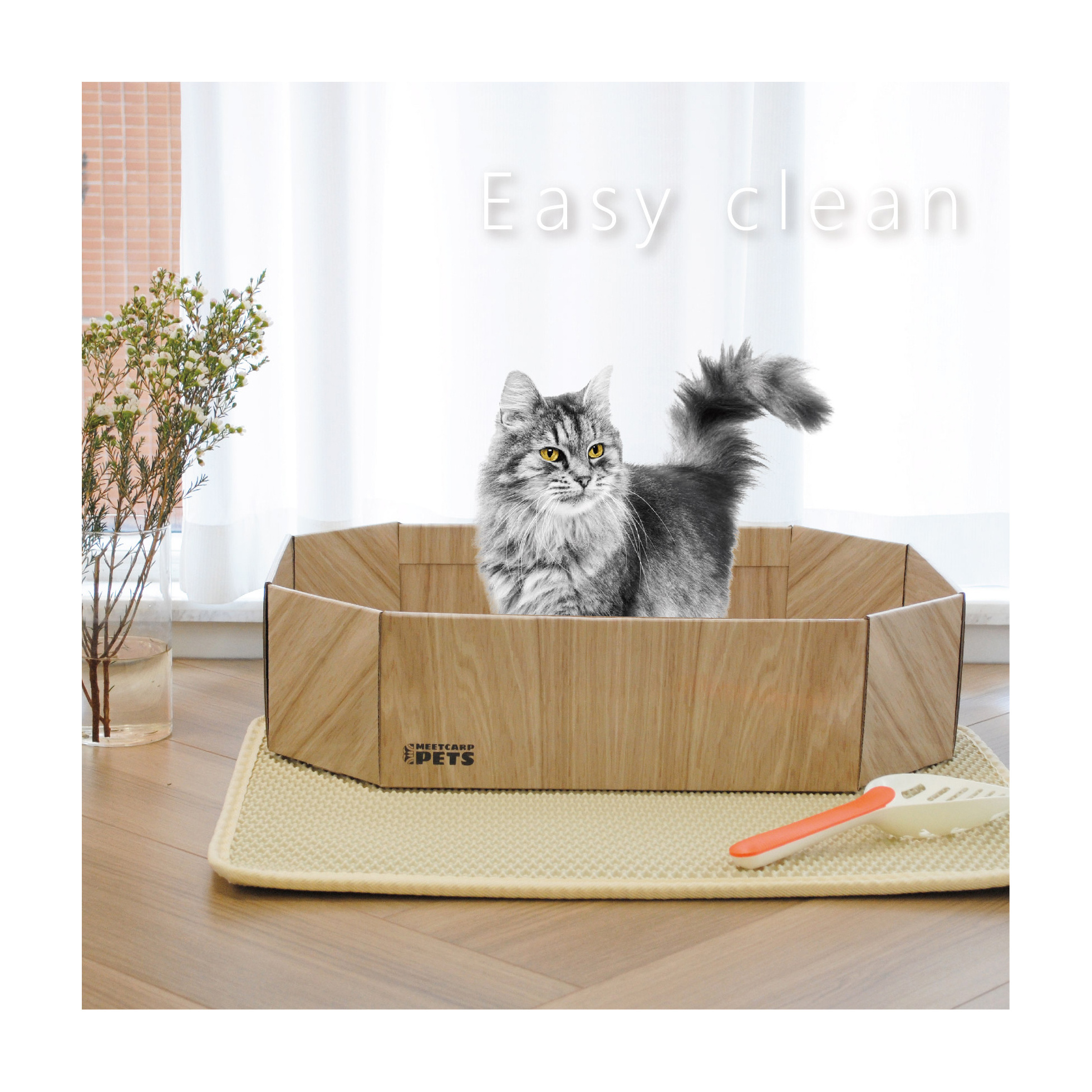 Disposable Cat Litter Boxes Foldable Cardboard Kitty Litter Tray Travel Portable Kitten Litter Pan Low Entry Paper Cat Toilet