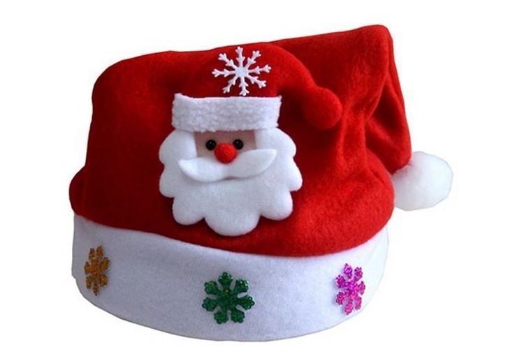 ZH2101 Christmas Supplies Handmade Christmas Santa Hat