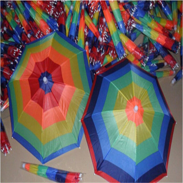 J1036 35cmX8panels steel frame promotional head umbrella,cap umbrella ,umbrella hat