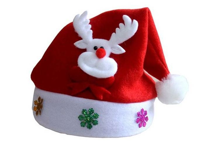 ZH2101 Christmas Supplies Handmade Christmas Santa Hat