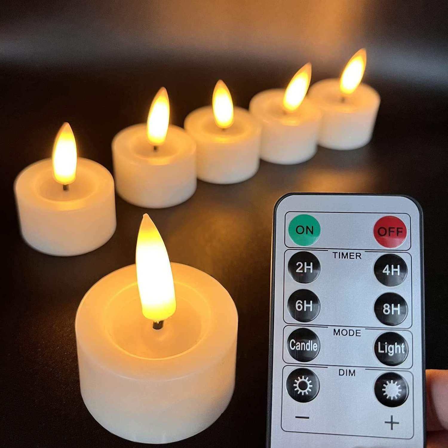 Perfect Design Electronic Led Tea Light Candles Battery Candle Led With Timer And Battery 10 Key 2keys Remote Control