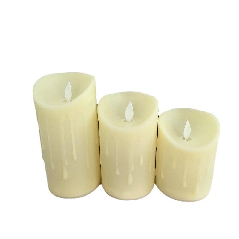 Different Color Plastic Led Candle Battery Operated Flameless Led Tea Light Candles For Wedding Table Party Decoration