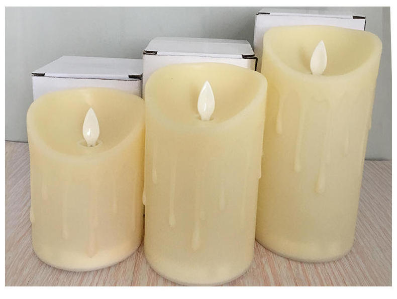 Different Color Plastic Led Candle Battery Operated Flameless Led Tea Light Candles For Wedding Table Party Decoration