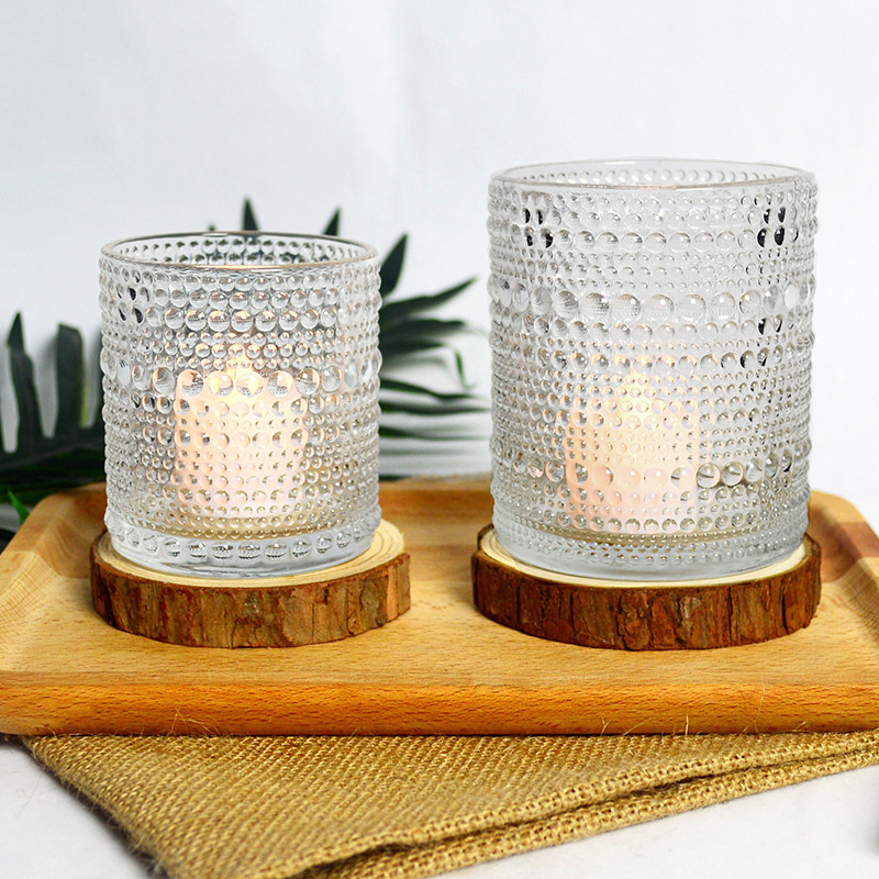 Popular Promotional Decoration 220Ml Round Clear Candles Glass Jar Scented Candle In Glass Jar With Lid