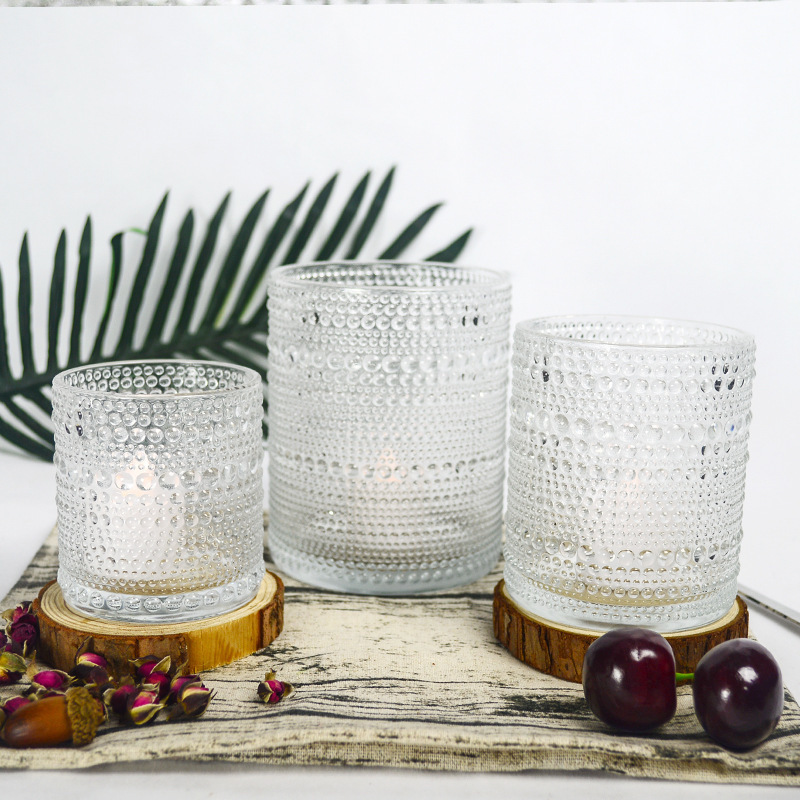 Popular Promotional Decoration 220Ml Round Clear Candles Glass Jar Scented Candle In Glass Jar With Lid