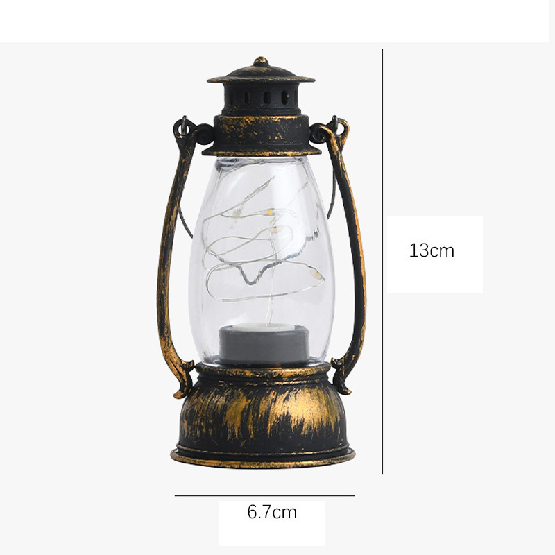 Wholesale LED Electronic Candle Lamp Halloween Retro Wind Lantern Christmas Simulation Portable Candle Lamp