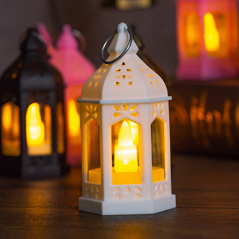 Hexagon Moroccan Style Candle Lantern Small Lanterms With Led Candle Battery Power Candle Lanterns For Christmas