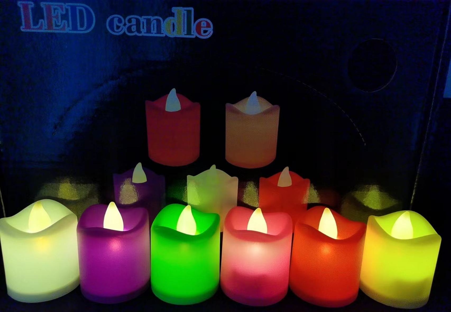 Most Popular Home Wedding Decorative Wavy Flameless Plastic Led Tea Light Candles With Batteries