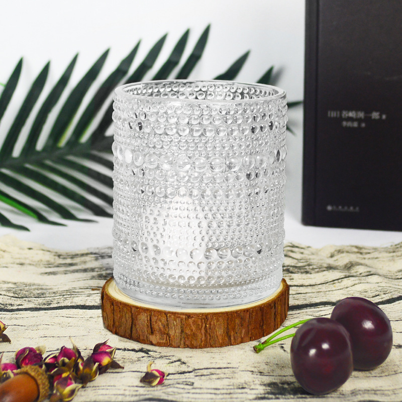 Popular Promotional Decoration 220Ml Round Clear Candles Glass Jar Scented Candle In Glass Jar With Lid