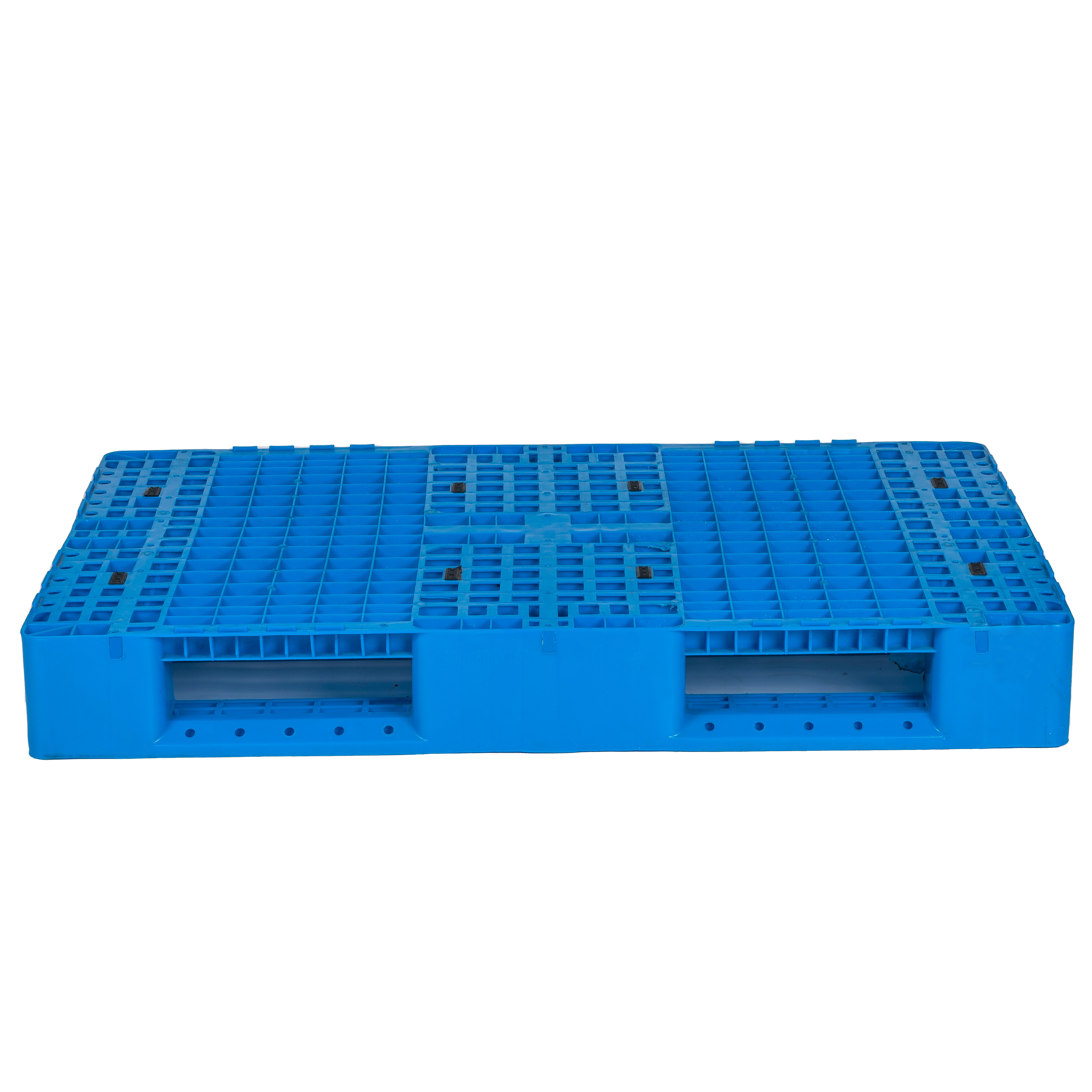 Heavy Duty Steel Reinforced Plastic Blue Logistics Pallet Reversible Nestable Plastic Pallet For Sale