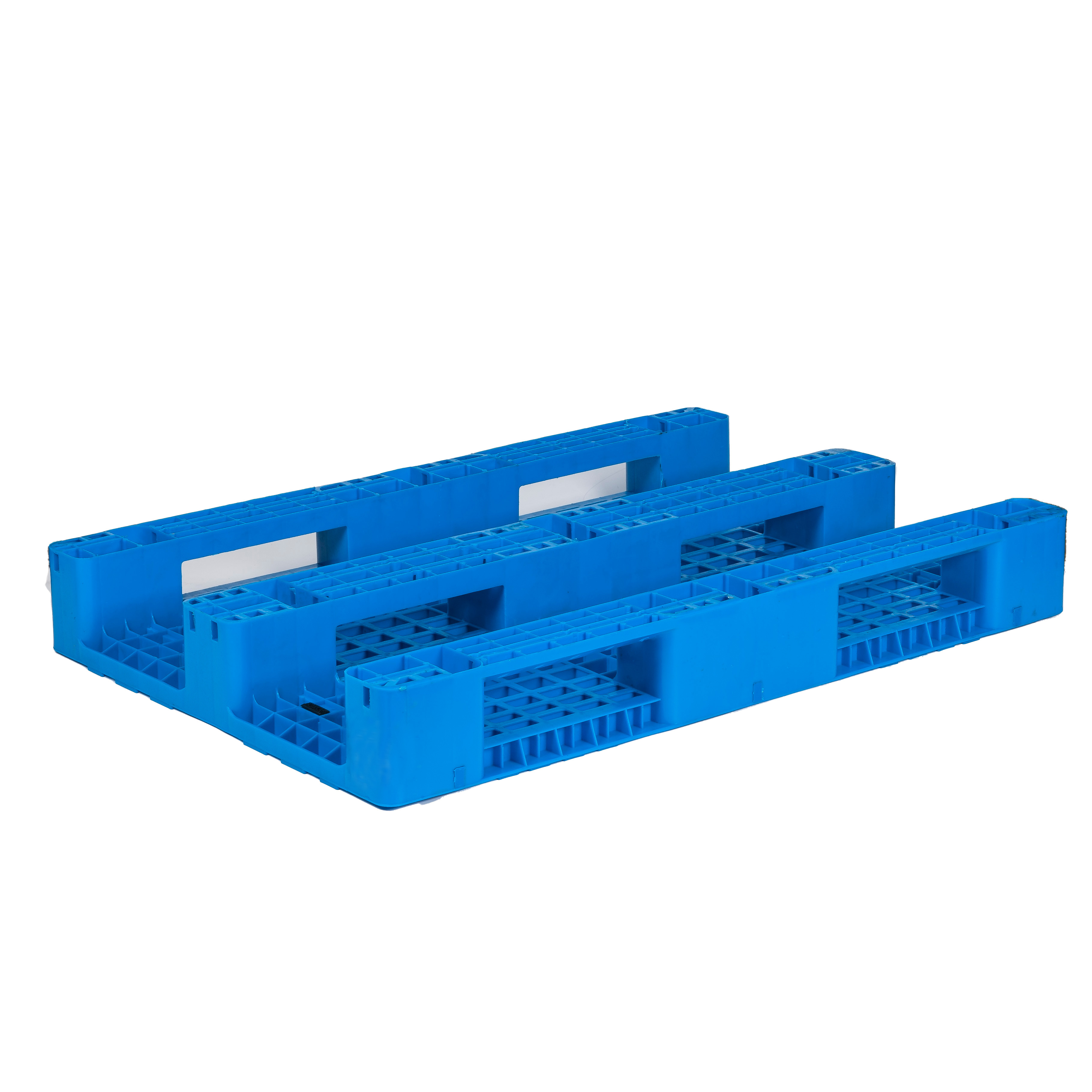 Heavy Duty Steel Reinforced Plastic Blue Logistics Pallet Reversible Nestable Plastic Pallet For Sale