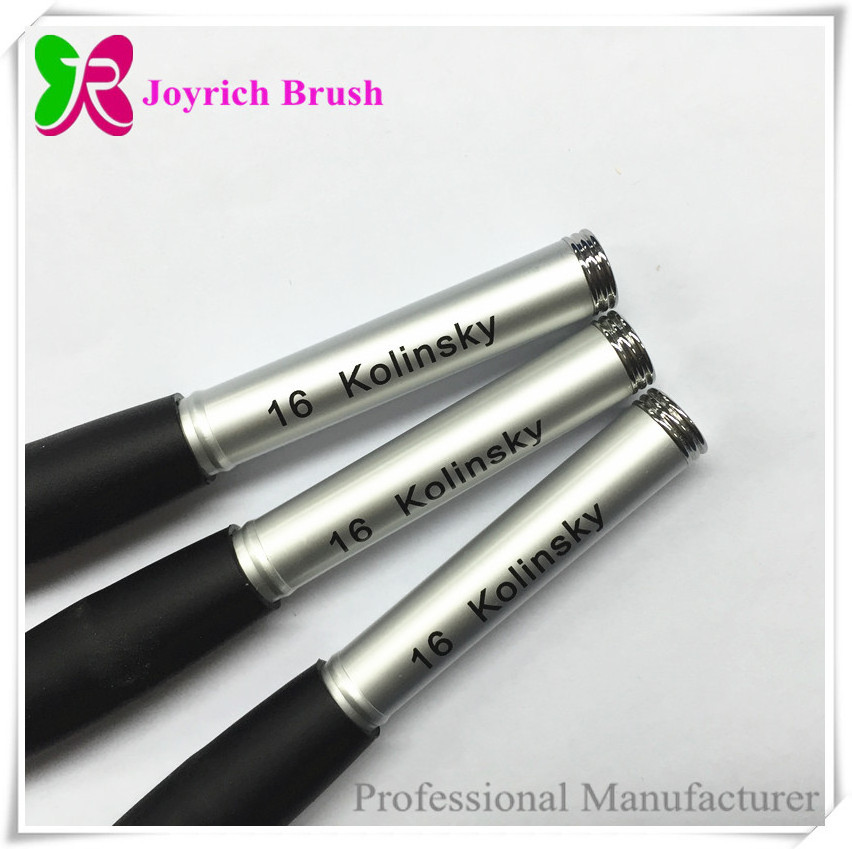 Silver metal handle beauty salon kolinsky brush shenzhen brush acrylic nail supply