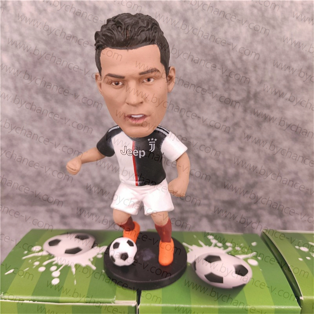 small gift for football fans world famous popular football player stars plastic figure model blind box toy 100mm mystery bag toy