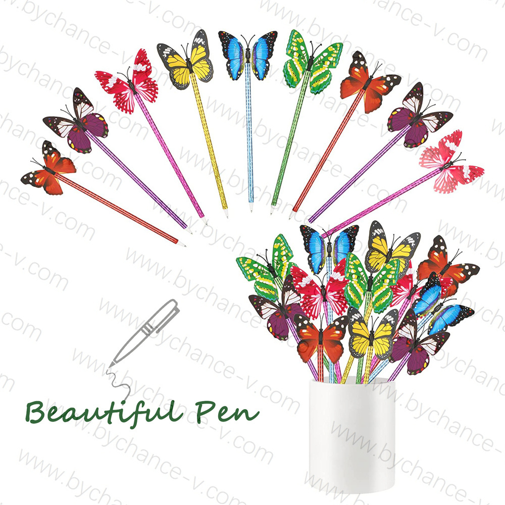 natural science classroom kids prize decorative butterfly gift pen for festive party event free gift thank you gift