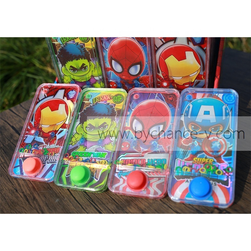 hotsale classic game toy Drop The Ring Superhero Water Pressure Ferrule Game Machine handheld Water Ring Game for Kids