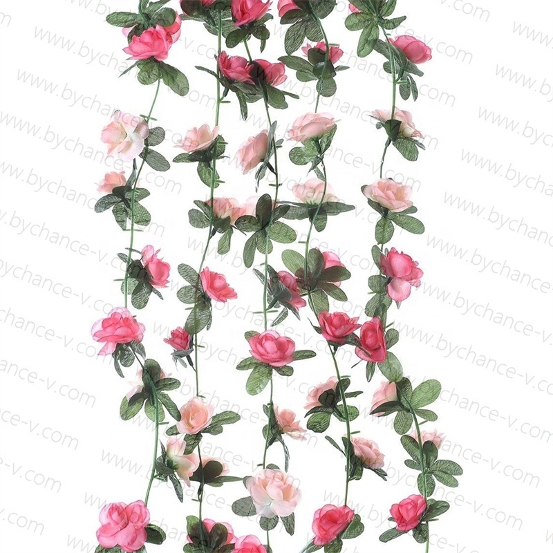 Fake Rose Vine Flowers Plants Artificial Flower Hanging Rose Ivy for Home Hotel Wedding Party Garden Craft Art Wall decor