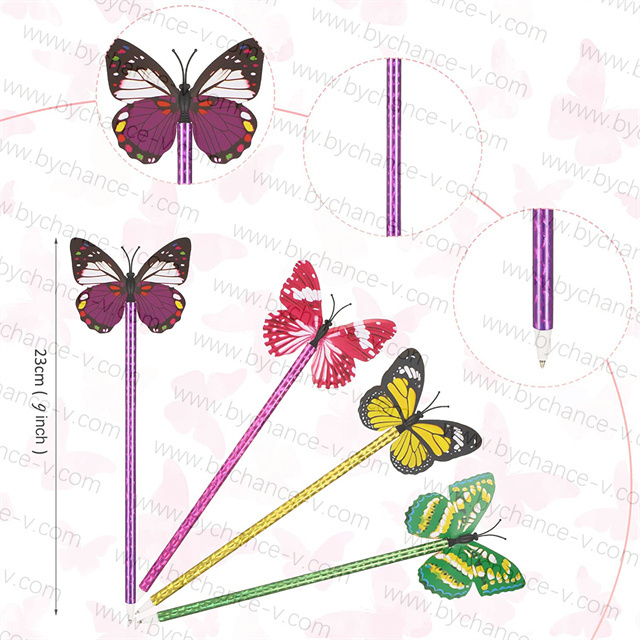 natural science classroom kids prize decorative butterfly gift pen for festive party event free gift thank you gift