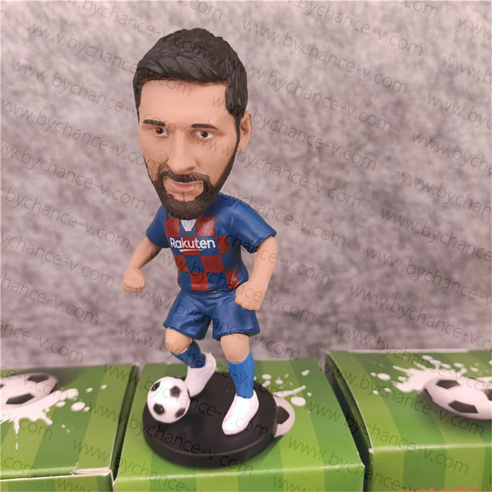 small gift for football fans world famous popular football player stars plastic figure model blind box toy 100mm mystery bag toy