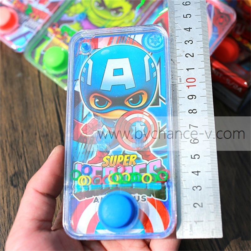 hotsale classic game toy Drop The Ring Superhero Water Pressure Ferrule Game Machine handheld Water Ring Game for Kids