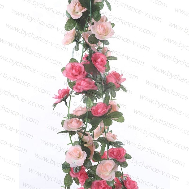 Fake Rose Vine Flowers Plants Artificial Flower Hanging Rose Ivy for Home Hotel Wedding Party Garden Craft Art Wall decor