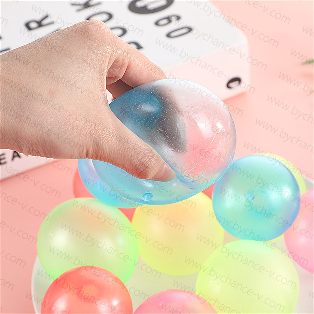 Internet popular fidget toy glow in the dark vent bouncy ball sticky to the ceiling and walls funny stress balls party games toy