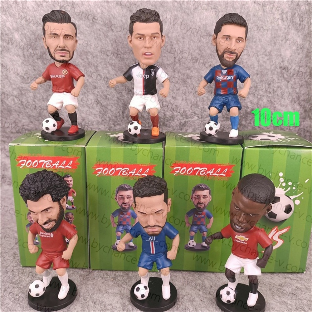 small gift for football fans world famous popular football player stars plastic figure model blind box toy 100mm mystery bag toy