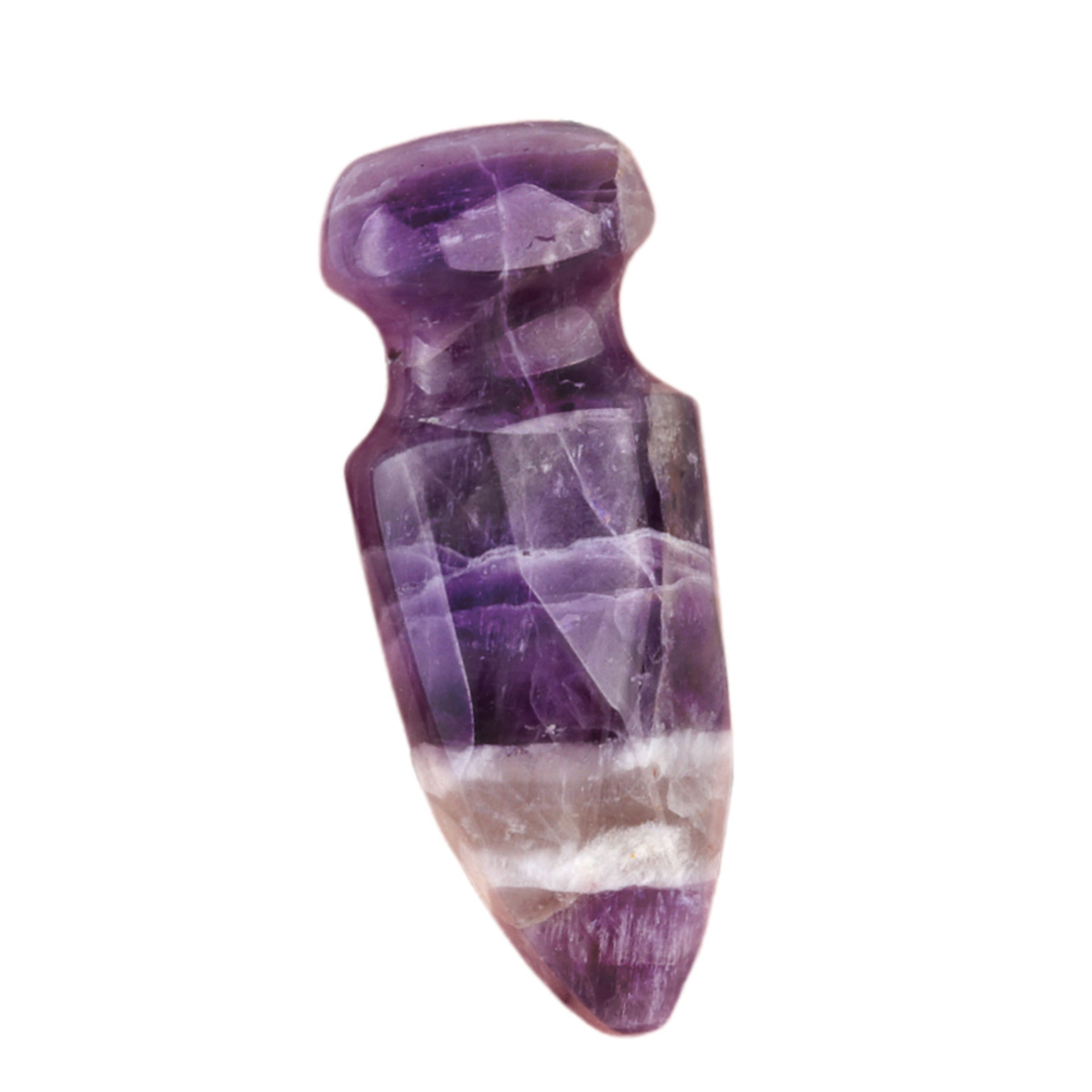 Natural  Amethyst Stone Handcarved 20*50MM Dagger Shaped Healing Crystal Stone Crafts for Collection