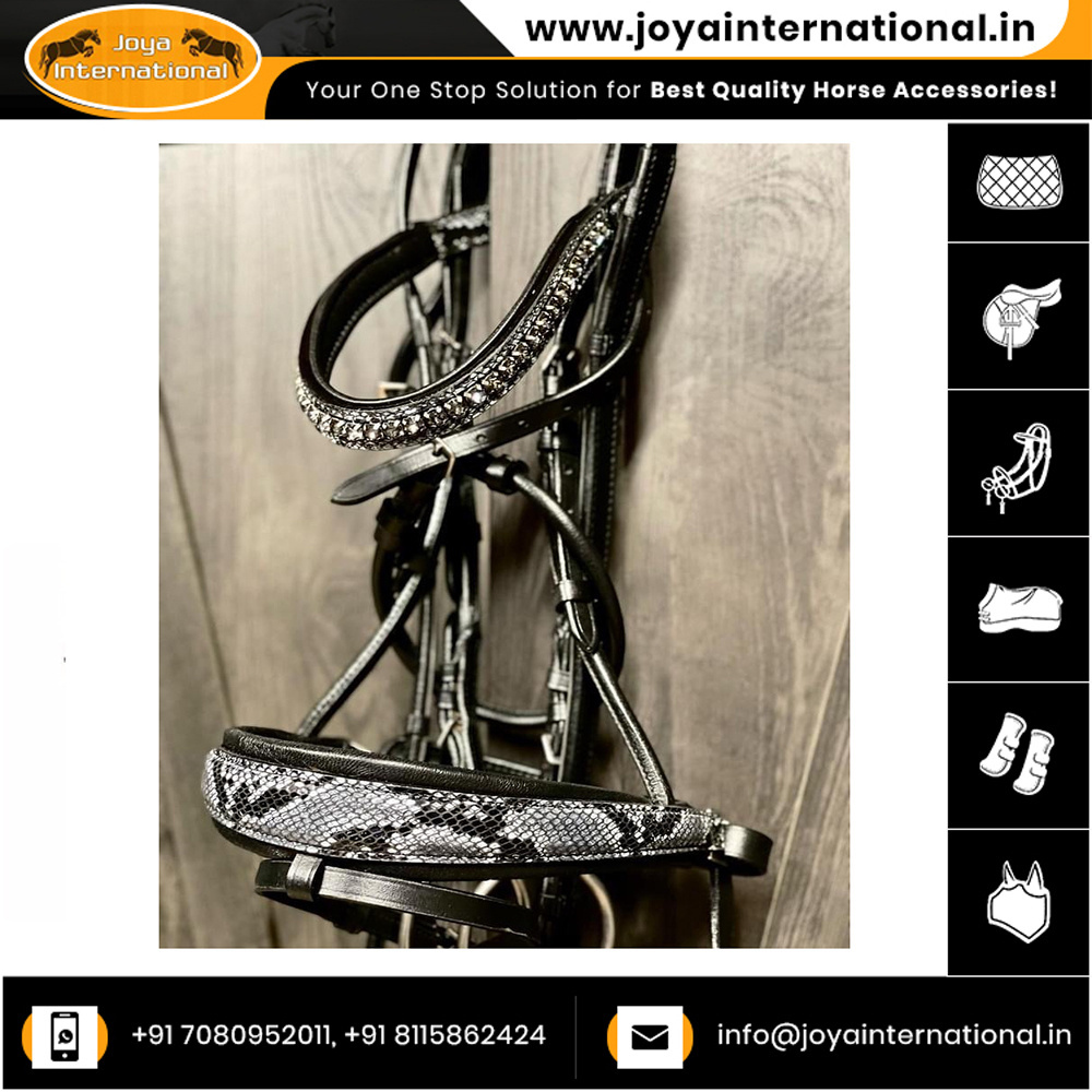 High Quality Products Medusa Snaffle Long-lasting Pvc Bridle With Rein For Horse Riding From India folded