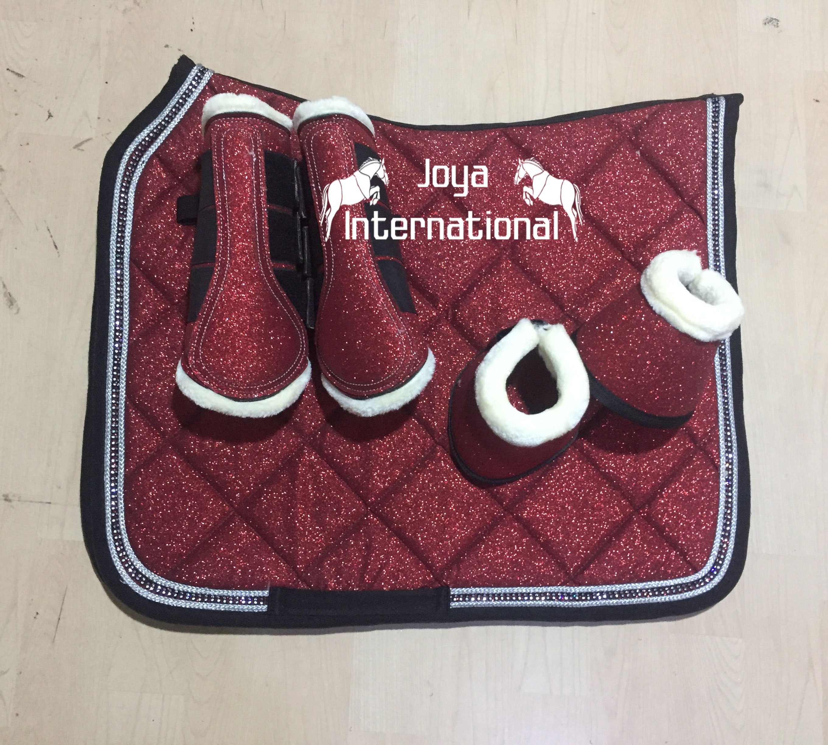 Numnah Horse Saddle Pad With Matching Fly Veil bell boot Set/Offer Cotton QuiltedSaddle Pad/Cloth Various Colours 2 Sizes smart