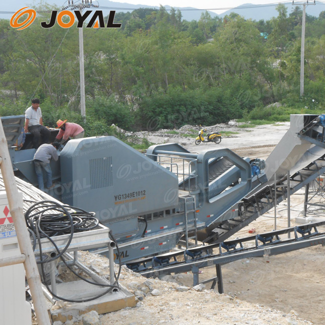 JOYAL industrial crusher portable recycle crusher , construction waste crushing equipment/used stone crusher for sale