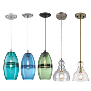 Indoor adjustable mini pendant light modern farmhouse glass kitchen island pendant light