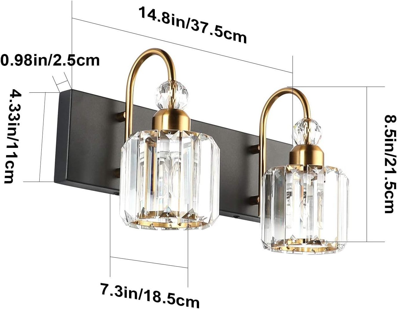 European Cylinder Wall Lamp with LED Light Source Iron Lamp Body for Dining Room Living Room Bathroom Bedroom Decoration