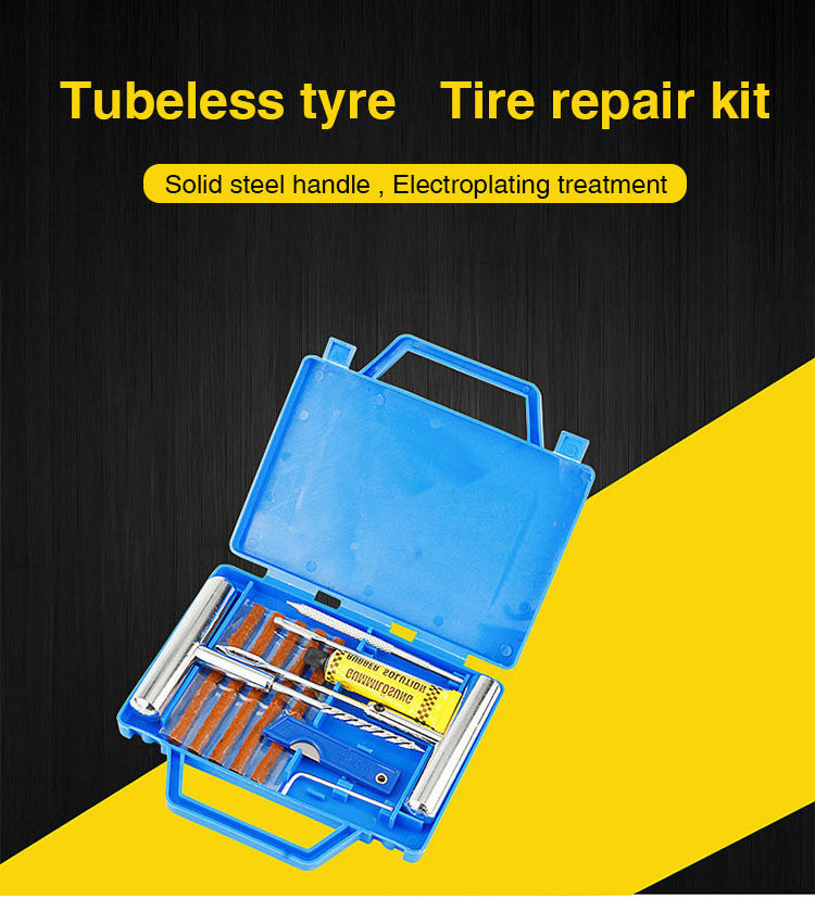 Universal Heavy Duty Tire Repair Kit | 35 Piece | Repair Punctures and Plug Flats | Automotive | Ideal for Tires on Cars, Trucks