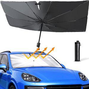 2023 Summer hot selling Windshield Sunshade Ultraviolet Accessories UV Protector Foldable Car Sun Shade Umbrella