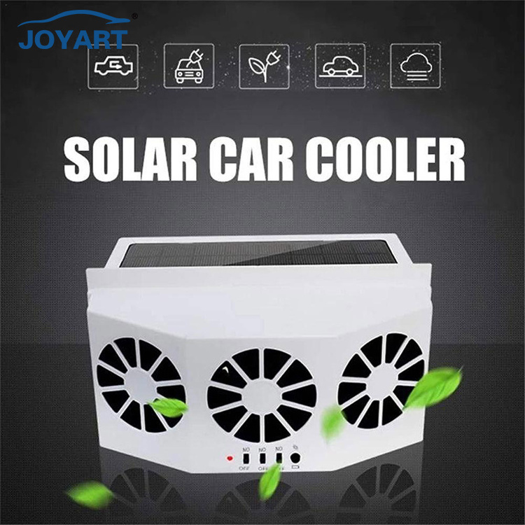 Solar Car Ventilation Black and White Double/Three Air Outlet Car Portable Solar Electric Exhaust Solar Fan