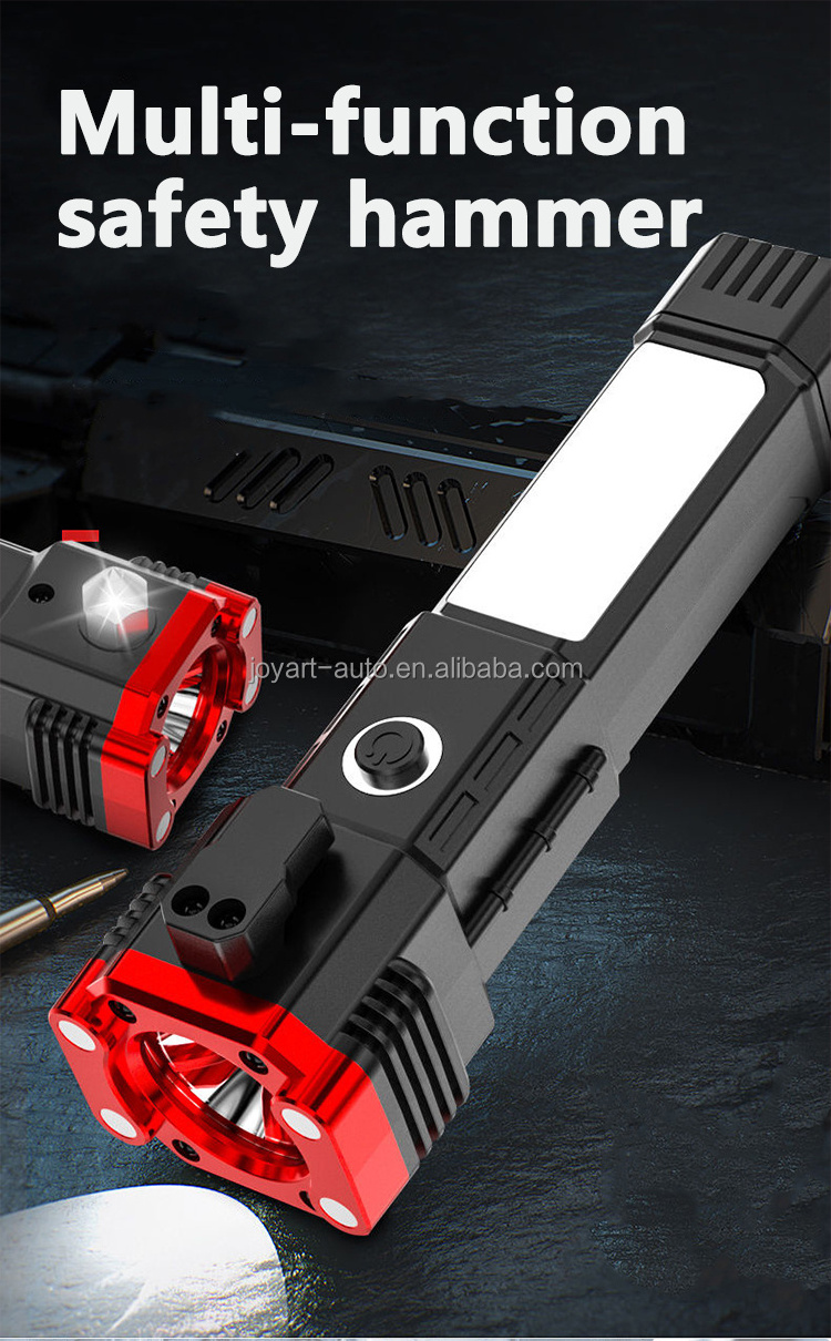 New Product Ideas 2024 Rechargeable Aluminum Alloy Window Breaker Seatbelt Cutter with Car Flashlight