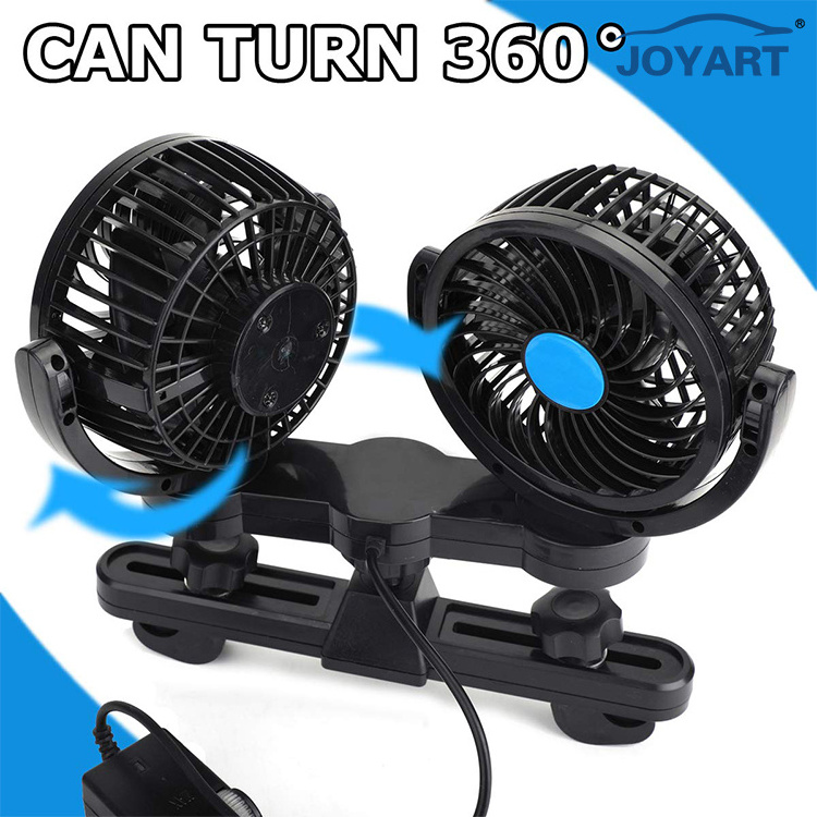 Adjustable 12v 24v Vehicle  Cooling Fan  Double Head Seat Back Car Fan