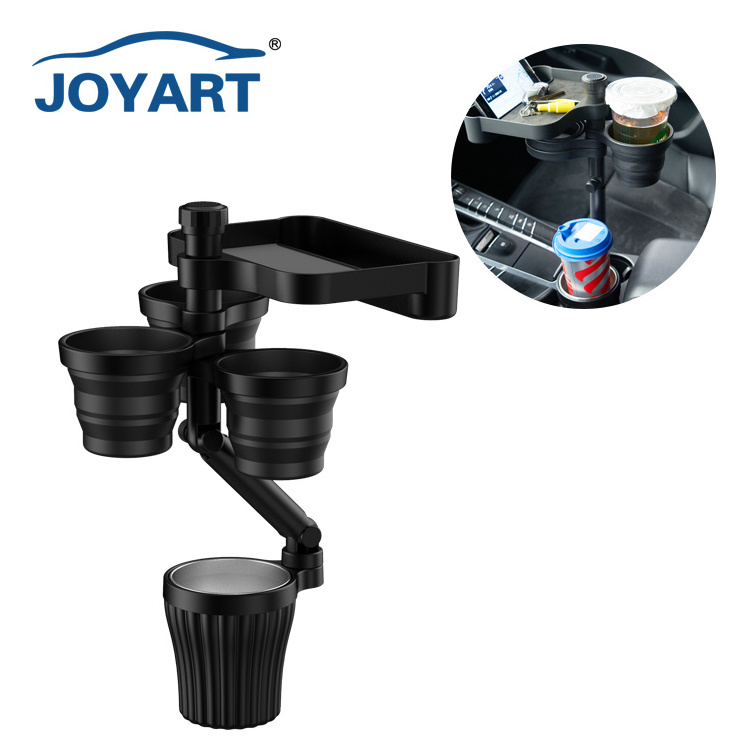 Adjustable Swivel Expander Auto Seat Cup Stand Table Travel Food Eating Cup Holder Tray For Car