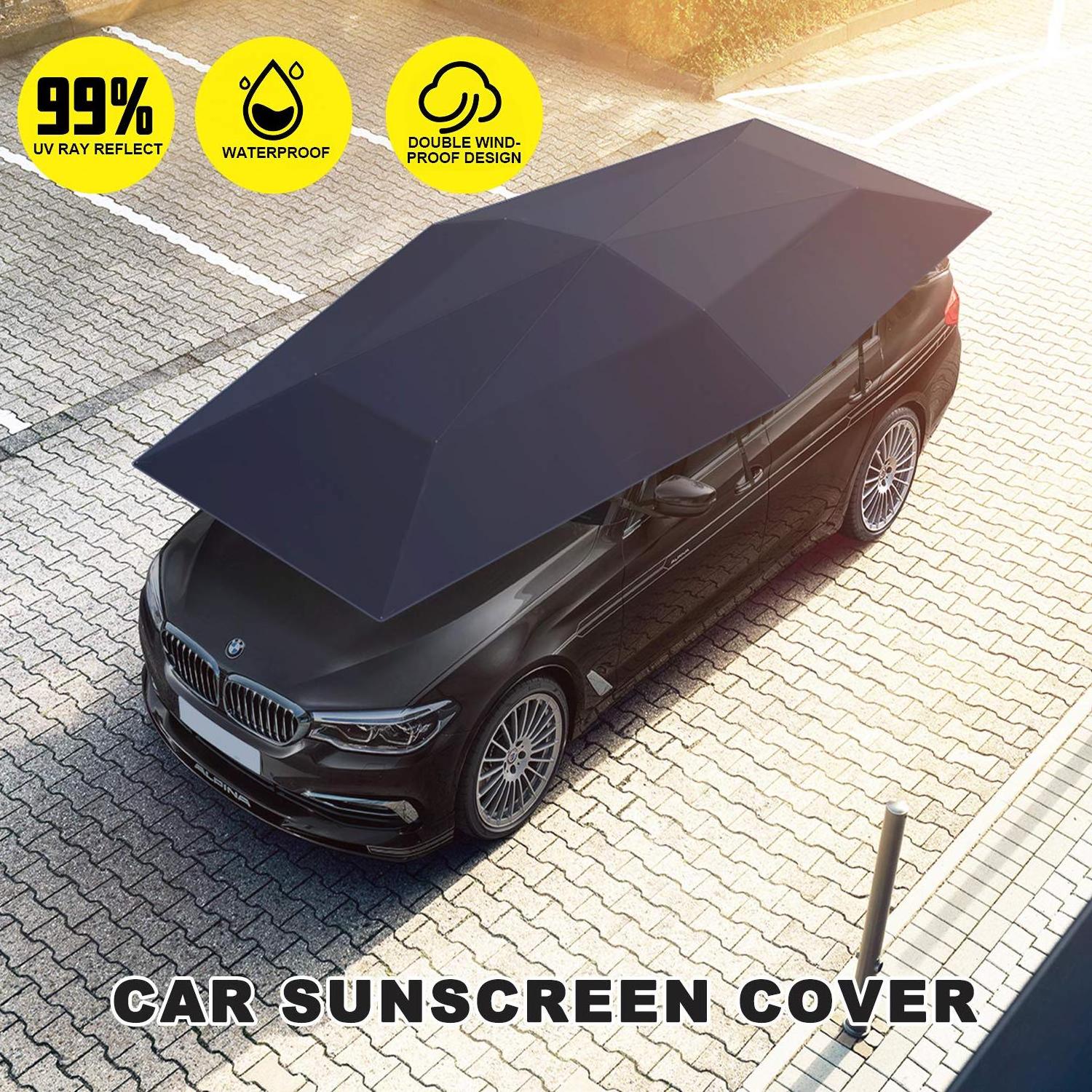 New Arrival Remote Vehicle Roof Umbrella Anti-UV Automatic Sun Cover Sunshade Removable Outdoor Car Cover