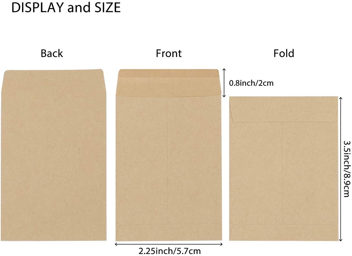 Small Coin Envelopes 100% Recyclable Biodegradable Brown Kraft Paper Seed Envelopes Seed Packet