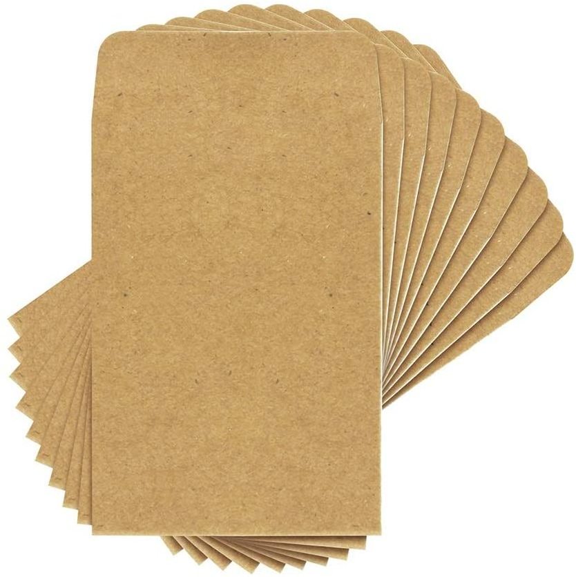 Small Coin Envelopes 100% Recyclable Biodegradable Brown Kraft Paper Seed Envelopes Seed Packet