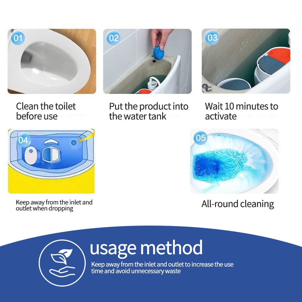 OEM Automatic Toilet Bowl Cleaner Tablets of blue toilet cleaner