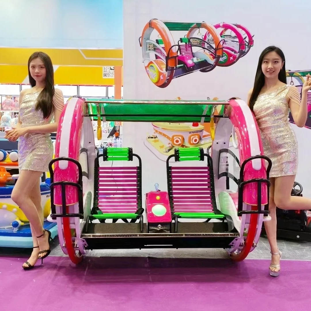 Machine Amusement Park Indoor Outdoor 360 Rotation Happy Double Players  Rolling Car for adults