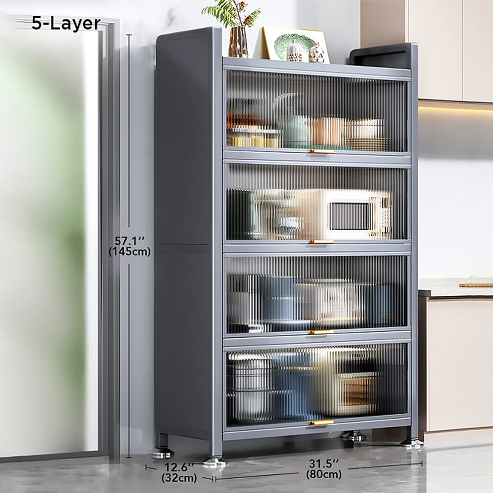 Joybos 5-Tier layers Heavy Duty Metal Multifunctional Kitchen Cabinet Storage Racks degradable carbon steel storage shelf